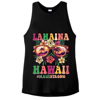 Lahaina Hawaii #Maui Strong Ladies PosiCharge Tri-Blend Wicking Tank