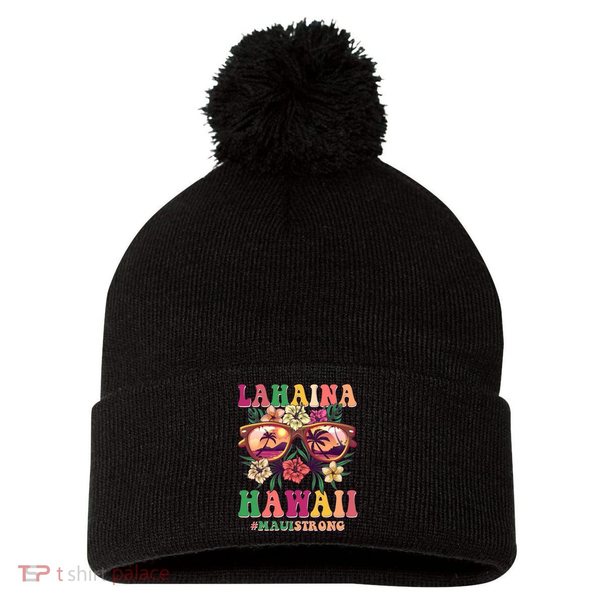 Lahaina Hawaii #Maui Strong Pom Pom 12in Knit Beanie