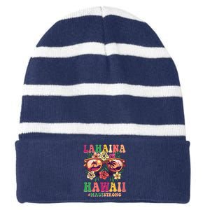 Lahaina Hawaii #Maui Strong Striped Beanie with Solid Band