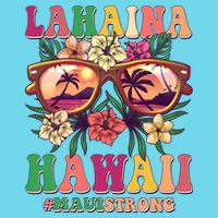 Lahaina Hawaii #Maui Strong Women's V-Neck T-Shirt