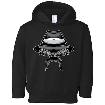 Lowrider Hat & Moustache, Chicano Cholo, Latino Low Rider Toddler Hoodie