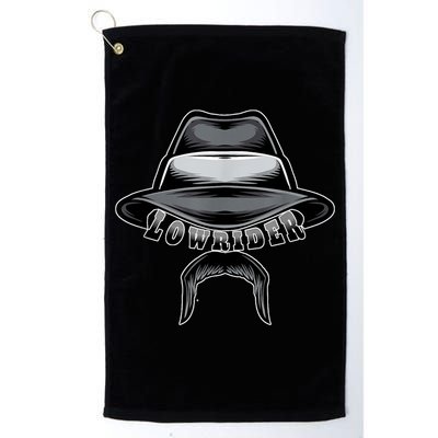 Lowrider Hat & Moustache, Chicano Cholo, Latino Low Rider Golf Towel