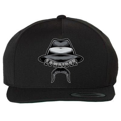 Lowrider Hat & Moustache, Chicano Cholo, Latino Low Rider Wool Snapback Cap
