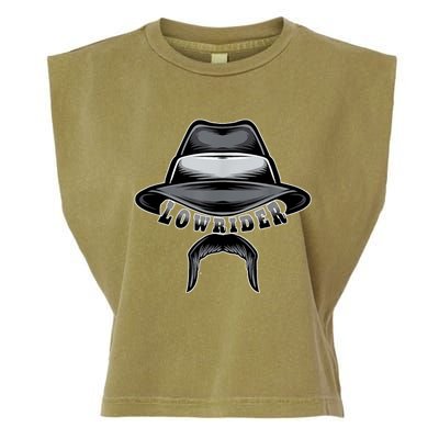 Lowrider Hat & Moustache, Chicano Cholo, Latino Low Rider Garment-Dyed Women's Muscle Tee