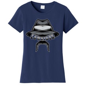 Lowrider Hat & Moustache, Chicano Cholo, Latino Low Rider Women's T-Shirt