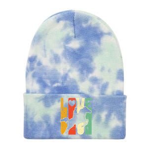 Love Horse Mom Horseback Rider Equestrian Riding Jockeys Gift Tie Dye 12in Knit Beanie