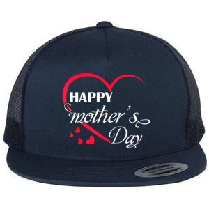 Love Happy Mother Day Great Gift Flat Bill Trucker Hat