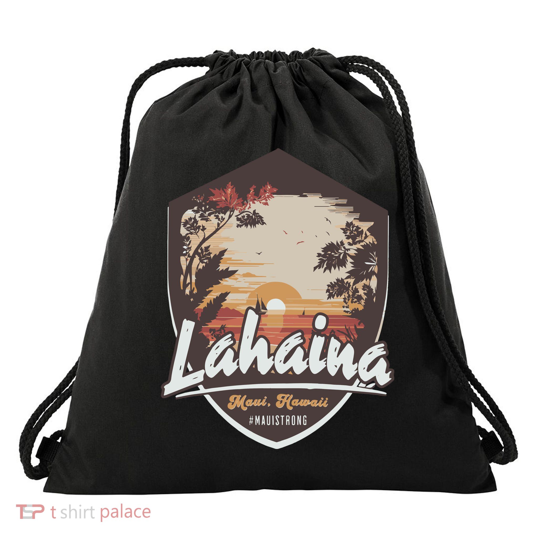 Lahaina Hawaii Maui Strong Support Drawstring Bag