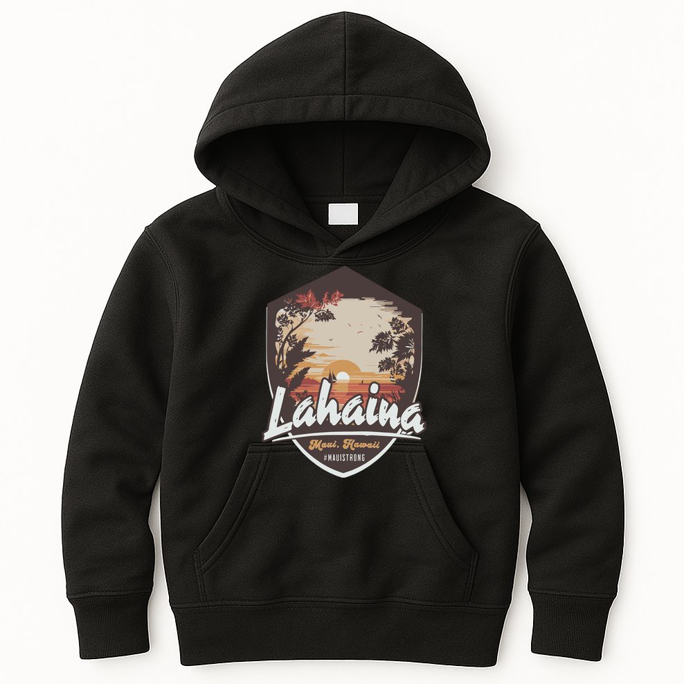 Lahaina Hawaii Maui Strong Support Kids Hoodie