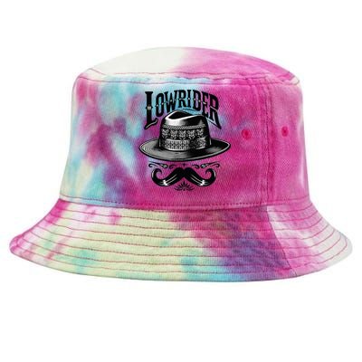 Lowrider Hat Moustache Chicano Cholo Latino Low Rider Tie-Dyed Bucket Hat