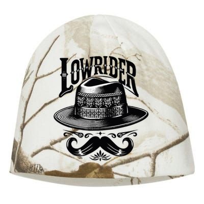 Lowrider Hat Moustache Chicano Cholo Latino Low Rider Kati - Camo Knit Beanie