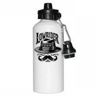 Lowrider Hat Moustache Chicano Cholo Latino Low Rider Aluminum Water Bottle