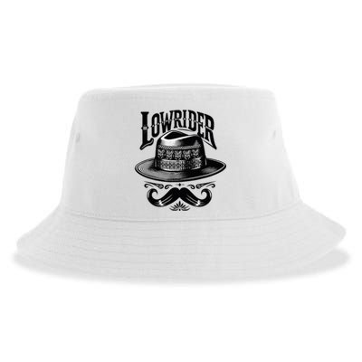 Lowrider Hat Moustache Chicano Cholo Latino Low Rider Sustainable Bucket Hat