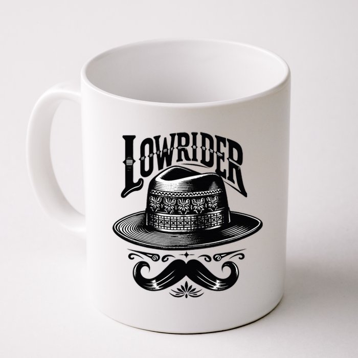 Lowrider Hat Moustache Chicano Cholo Latino Low Rider Coffee Mug