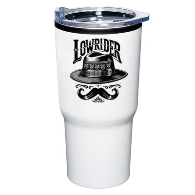 Lowrider Hat Moustache Chicano Cholo Latino Low Rider Tumbler