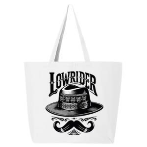 Lowrider Hat Moustache Chicano Cholo Latino Low Rider 25L Jumbo Tote