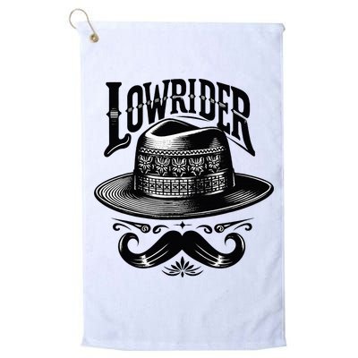 Lowrider Hat Moustache Chicano Cholo Latino Low Rider Golf Towel