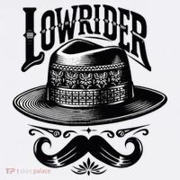 Lowrider Hat Moustache Chicano Cholo Latino Low Rider Womens T-Shirt