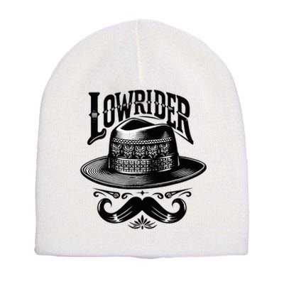 Lowrider Hat Moustache Chicano Cholo Latino Low Rider Short Acrylic Beanie