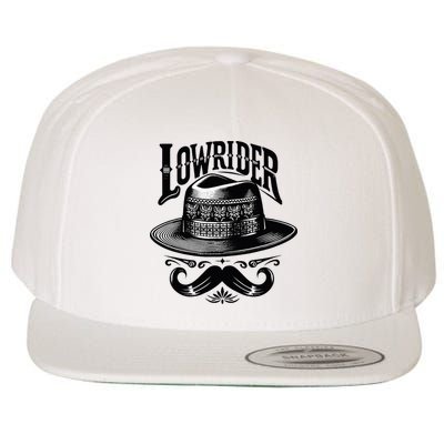 Lowrider Hat Moustache Chicano Cholo Latino Low Rider Wool Snapback Cap