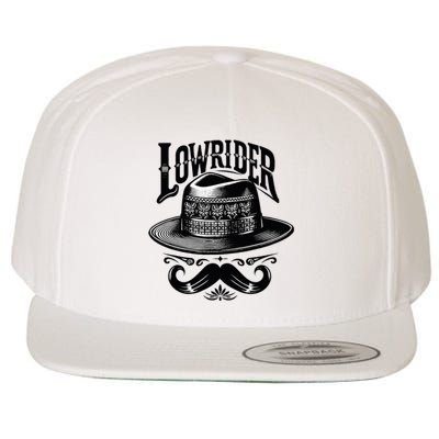 Lowrider Hat Moustache Chicano Cholo Latino Low Rider Wool Snapback Cap