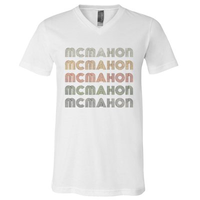 Love Heart Mcmahon Grunge Style Black Mcmahon V-Neck T-Shirt