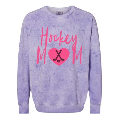 Love Hockey Mom Cute Gift Colorblast Crewneck Sweatshirt