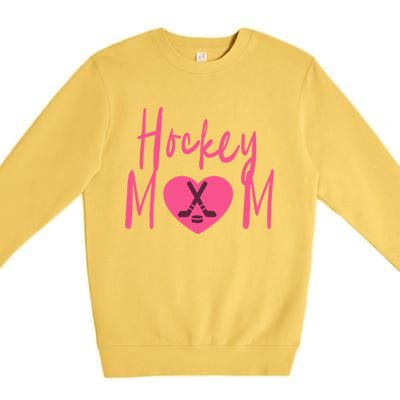 Love Hockey Mom Cute Gift Premium Crewneck Sweatshirt