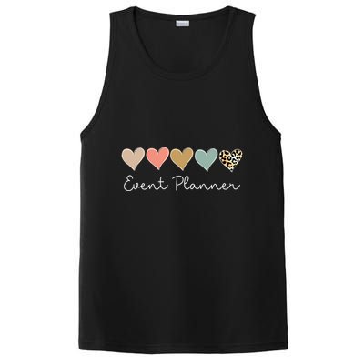 Leopard Hearts Matching Valentines Day For Event Planner Cute Gift PosiCharge Competitor Tank