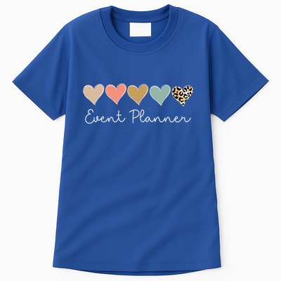 Leopard Hearts Matching Valentines Day For Event Planner Cute Gift Tall T-Shirt