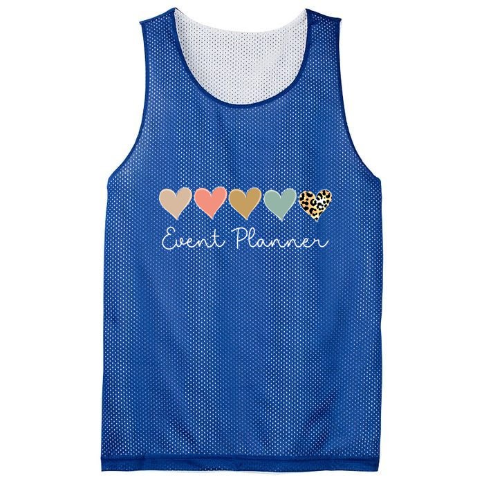 Leopard Hearts Matching Valentines Day For Event Planner Cute Gift Mesh Reversible Basketball Jersey Tank