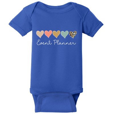 Leopard Hearts Matching Valentines Day For Event Planner Cute Gift Baby Bodysuit