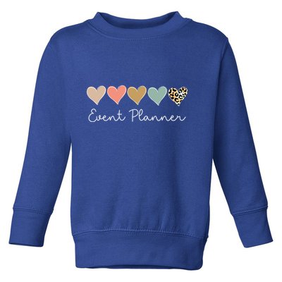 Leopard Hearts Matching Valentines Day For Event Planner Cute Gift Toddler Sweatshirt