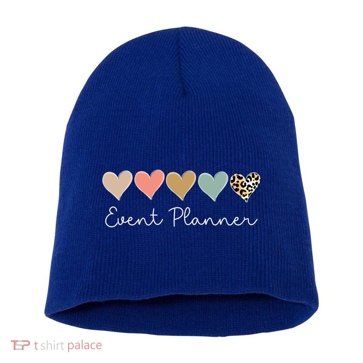 Leopard Hearts Matching Valentines Day For Event Planner Cute Gift Short Acrylic Beanie