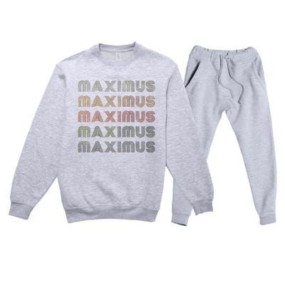 Love Heart Maximus Grungevintage Style Black Maximus Premium Crewneck Sweatsuit Set