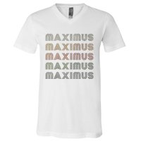 Love Heart Maximus Grungevintage Style Black Maximus V-Neck T-Shirt