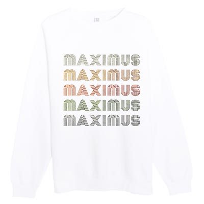 Love Heart Maximus Grungevintage Style Black Maximus Premium Crewneck Sweatshirt