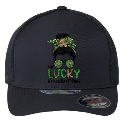 Lucky Homeschool Mom St Patrick's Day Homeschooling Mom Gift Flexfit Unipanel Trucker Cap