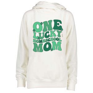 Lucky Homeschool Mom St Patrick's Day Homeschooling Mom Cool Gift Womens Funnel Neck Pullover Hood