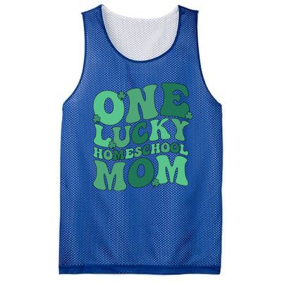 Lucky Homeschool Mom St Patrick's Day Homeschooling Mom Cool Gift Mesh Reversible Basketball Jersey Tank