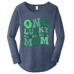 Lucky Homeschool Mom St Patrick's Day Homeschooling Mom Cool Gift Women's Perfect Tri Tunic Long Sleeve Shirt