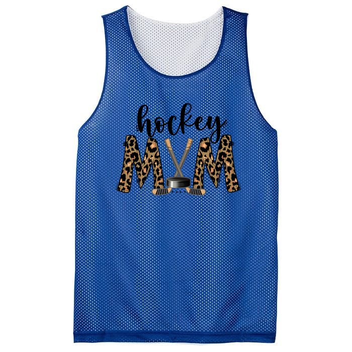 Leopard Hockey Mom Ice Hockey Fan Game Day Vibes Mothers Day Gift Mesh Reversible Basketball Jersey Tank