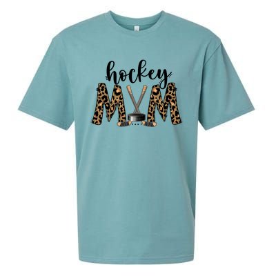 Leopard Hockey Mom Ice Hockey Fan Game Day Vibes Mothers Day Gift Sueded Cloud Jersey T-Shirt