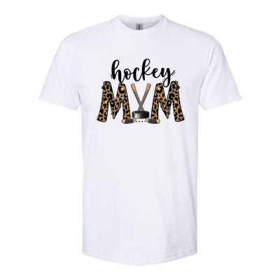 Leopard Hockey Mom Ice Hockey Fan Game Day Vibes Mothers Day Gift Softstyle CVC T-Shirt