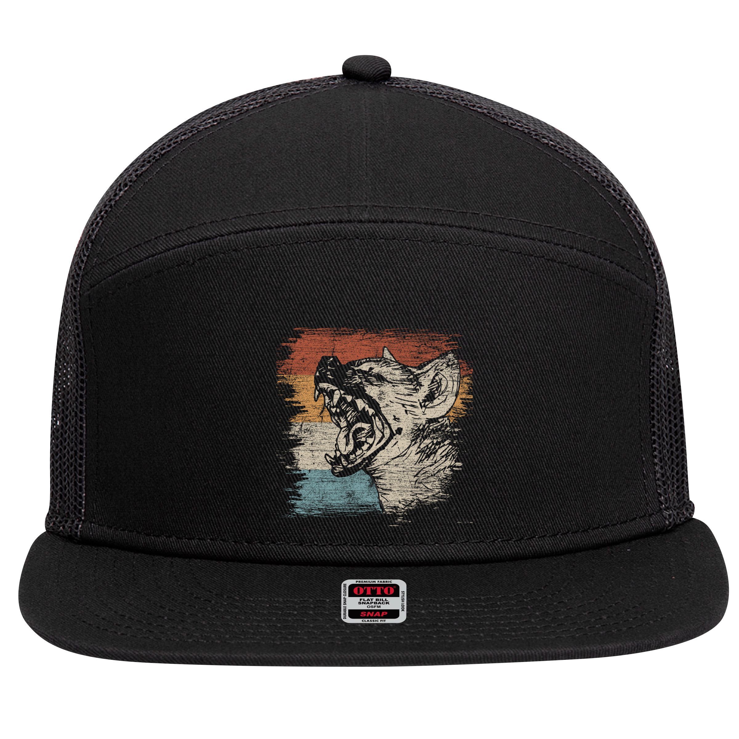 Laughing Hyena Meaningful Gift 7 Panel Mesh Trucker Snapback Hat