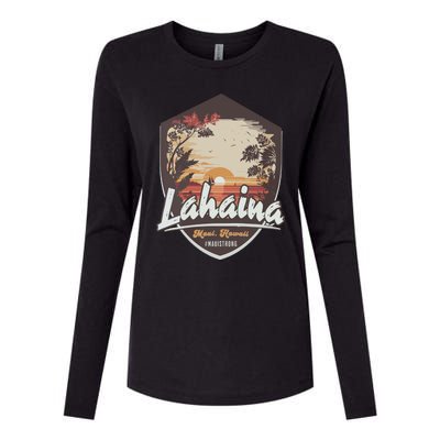 Lahaina Hawaii Maui Strong Support Womens Cotton Relaxed Long Sleeve T-Shirt