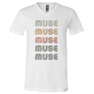 Love Heart Muse Grunge V-Neck T-Shirt