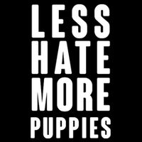 Less Hate More Puppies Flexfit Unipanel Trucker Cap