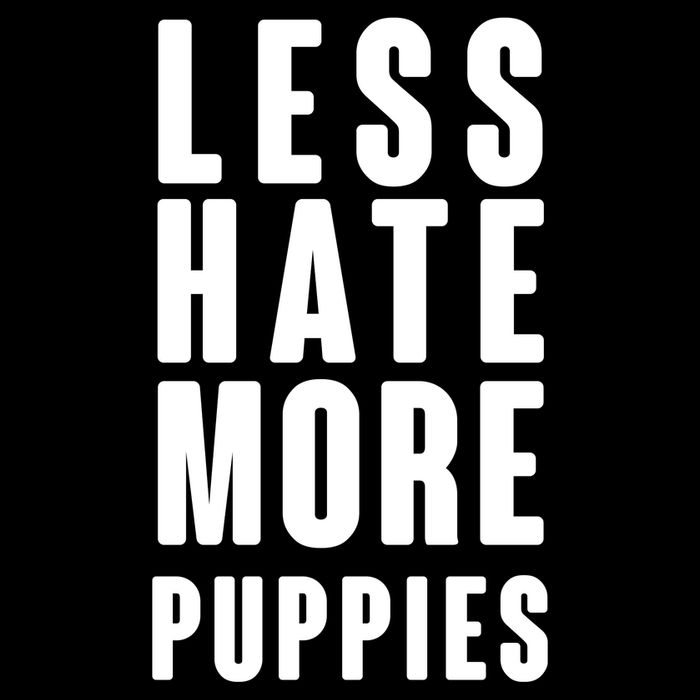 Less Hate More Puppies Flexfit Unipanel Trucker Cap