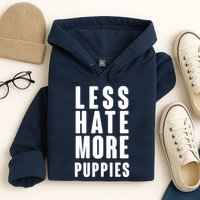 Less Hate More Puppies Hoodie
